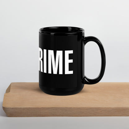TRUE CRIME 15 OZ BLACK COFFEE MUG