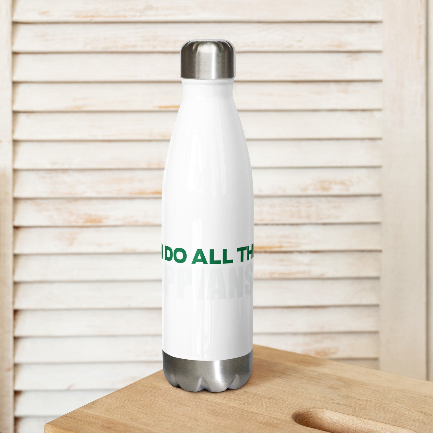 PHILIPPIANS 4:13 STAINLESS WATER BOTTLE