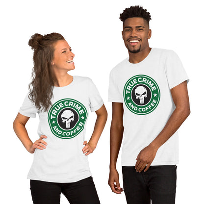 TRUE CRIME AND COFFEE UNISEX T SHIRT